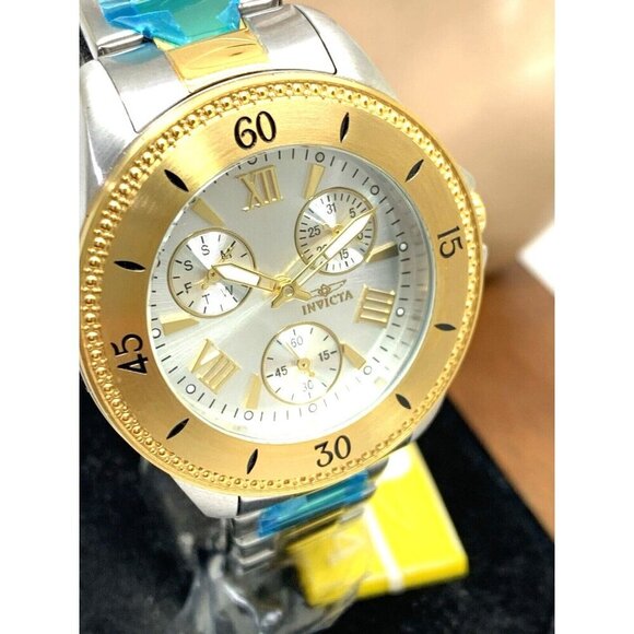 Invicta Women's Watch 21685 Angel Quartz Silver Dial Two Tone Stainless … - Picture 14 of 15